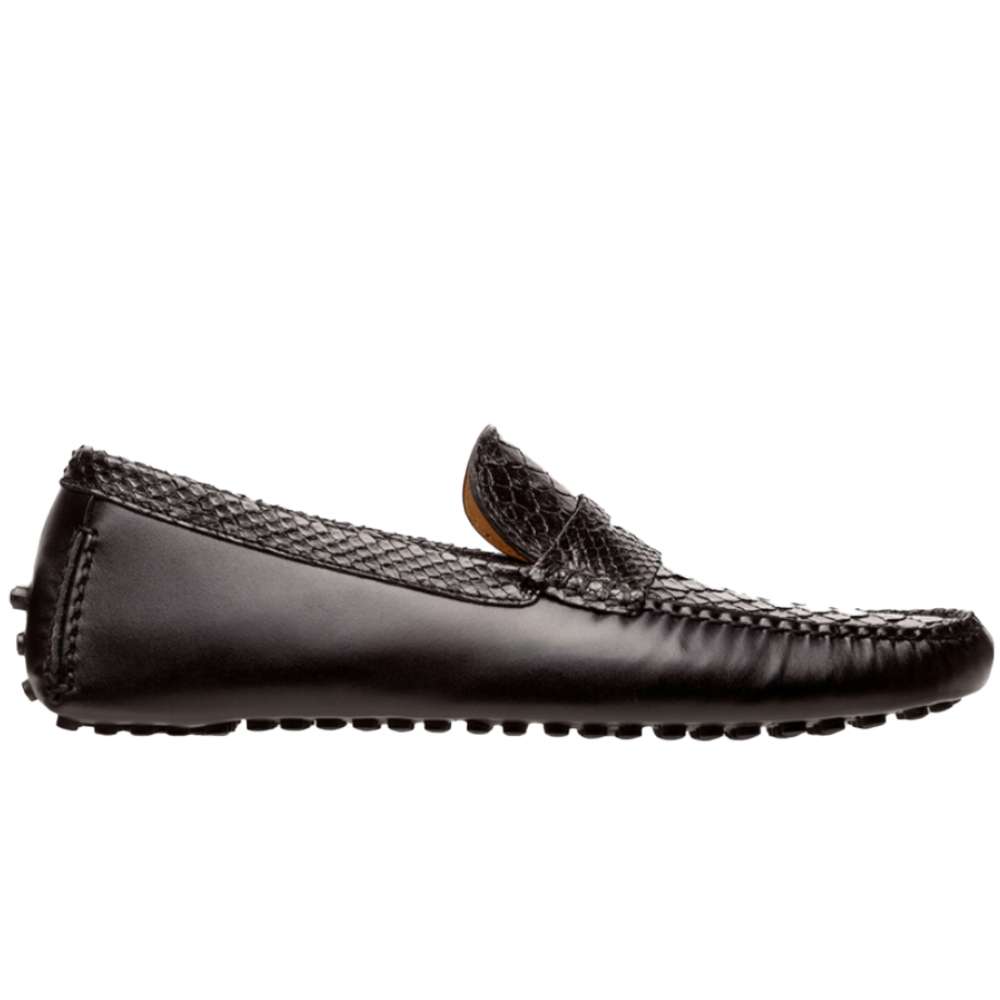 Mocasín Driver Pitón y Vacuno Negro Mocasín Driver Pitón y Vacuno Negro