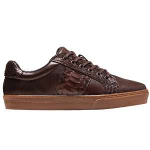 Tenis Pitón y Vacuno Café Franja Lateral