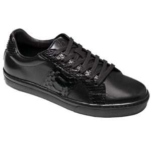 Tenis Pitón y Vacuno Negro Franja Lateral